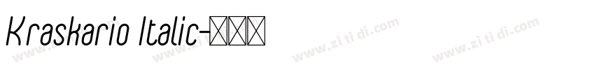 Kraskario Italic字体转换